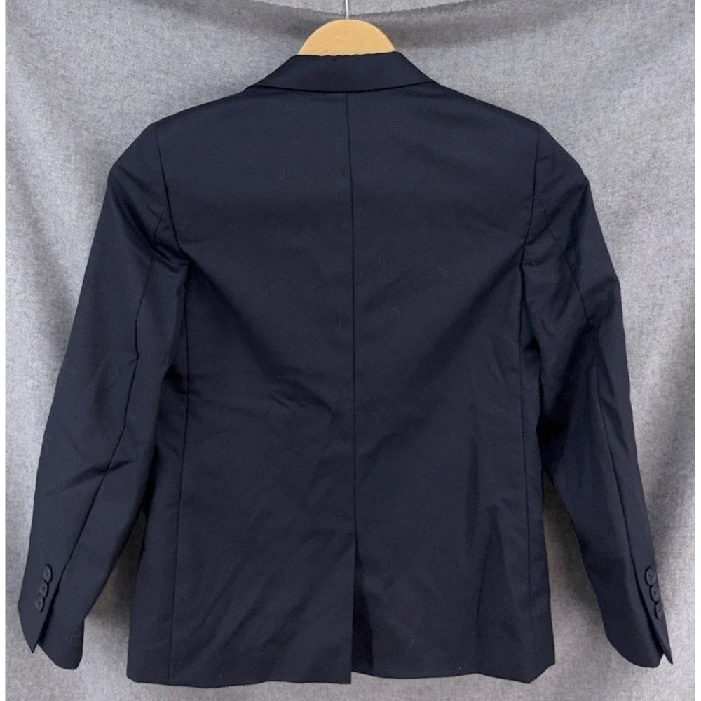 Brooks Brothers Fleece Boy's Navy Blue Wool Blazer 10 Wedding 2 Button